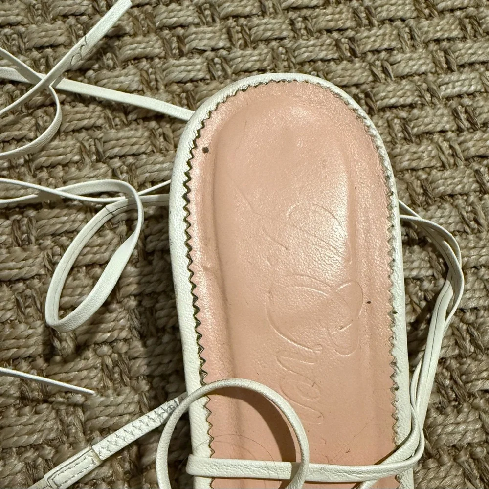 Women’s J.Crew white leather strappy sandals - Picture 2 of 4